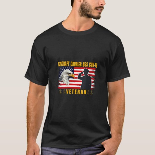 女性USS CVN 76航空母艦退役軍人Day Fa Tシャツ (正面)