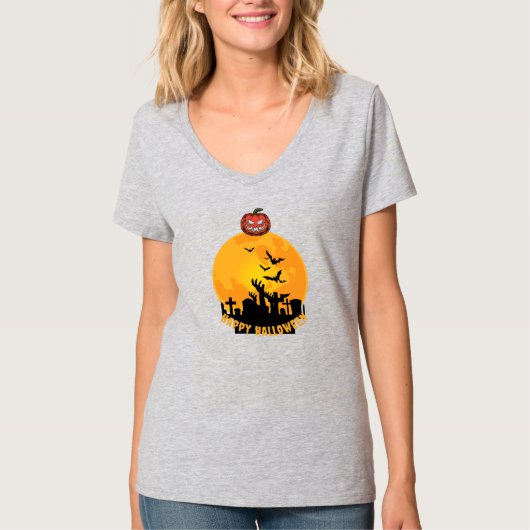 女性VネックTシャツ Tシャツ (正面)