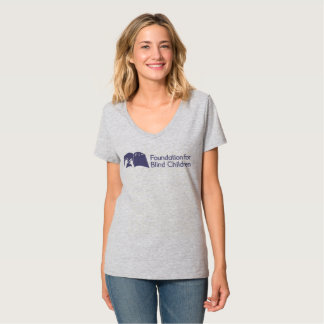 女性v首のティー tシャツ