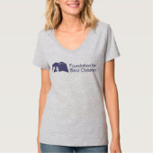 女性v首のティー tシャツ (正面)