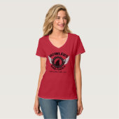 女性Vee首のティー Tシャツ (正面フル)