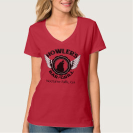 女性Vee首のティー Tシャツ