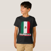 女性Vivaメキシコ国旗の男の子Boyメキシコのインディペ Tシャツ (正面フル)