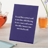 女性vs男性ワーク引用文 台座サイン (インサイチュ)