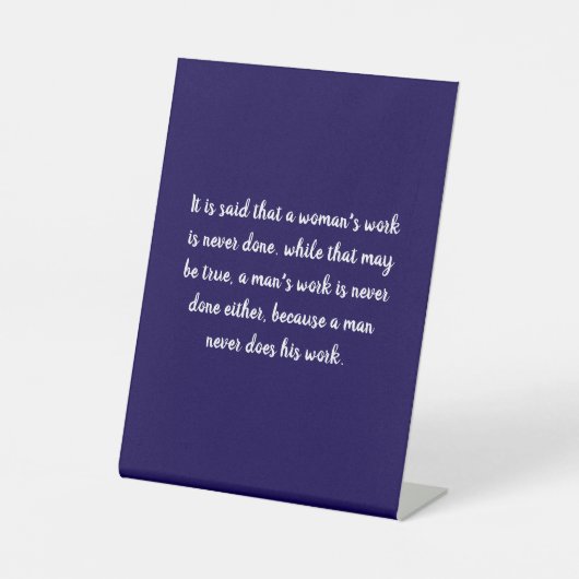 女性vs男性ワーク引用文 台座サイン (正面)