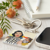 女性Was Insulted キーホルダー (正面右)