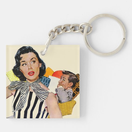 女性Was Insulted キーホルダー (裏面)