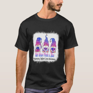 女性We衣服ピンクと青の妊娠乳児損失 Tシャツ