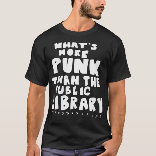 女性Whatu2019sMorePunkThanThePublicLibraryライブラリ Tシャツ (正面)