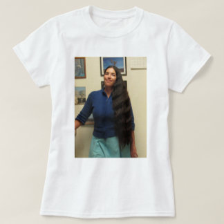 女性With焦茶毛ワイシャツ Tシャツ