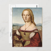 女性With - Raphael Sanzioユニコーン ポストカード (正面/裏面)