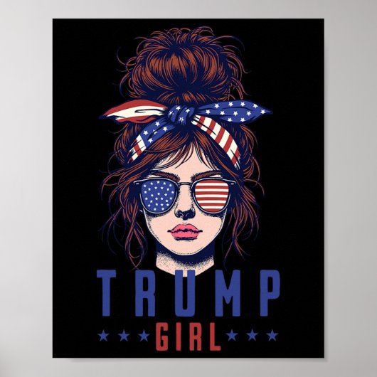 女性Yes私はトランプ女の子Itを乗り越えるトランプ2024 ポスター (正面)