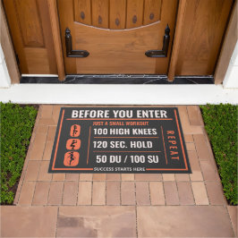 女意欲を起こ性のフィットネスファン向けの装飾 ドアマット