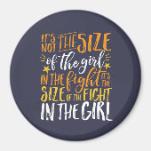 女感動的の子の引用文規模 マグネット (正面)