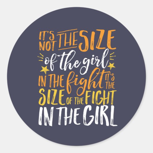 女感動的の子の引用文規模 ラウンドシール (正面)