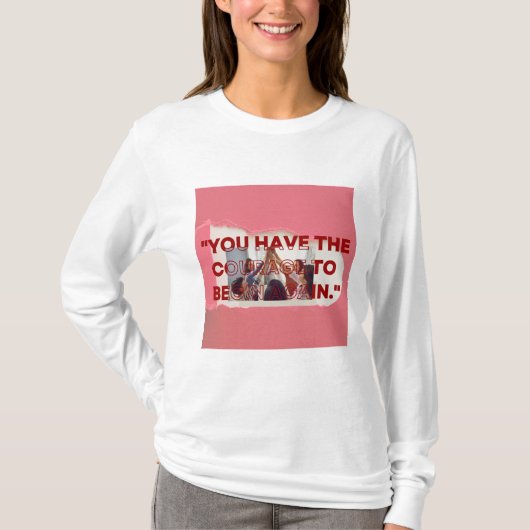 女感動的引用文 Tシャツ (正面)