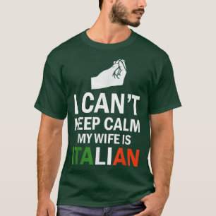 女房が保落ち着かないイタリアン Tシャツ