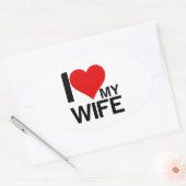 女房が好きだ 楕円形シール (封筒)