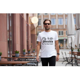 女房が最高の今まパーソナライズされただ Tシャツ