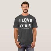 女房にボートさせられてたら好きだおもしろい Tシャツ (正面フル)