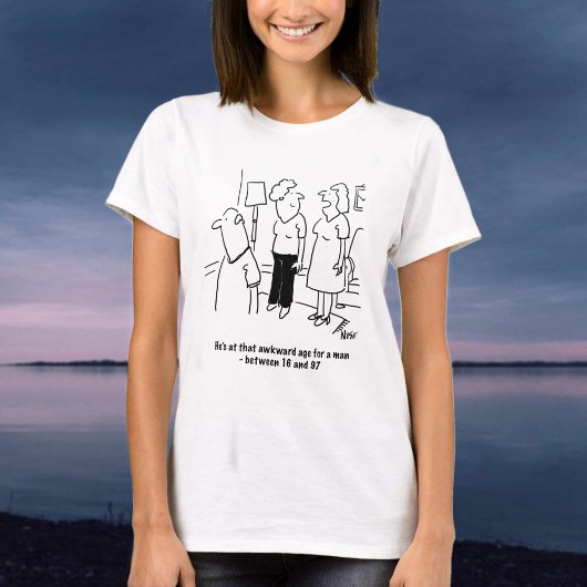 女房は亭主がそんなぎこちない年だと言う Tシャツ