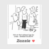 女房は亭主が男にぎこちない年だと言う シール (シート)