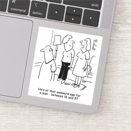 女房は亭主が男にぎこちない年だと言う シール (詳細)