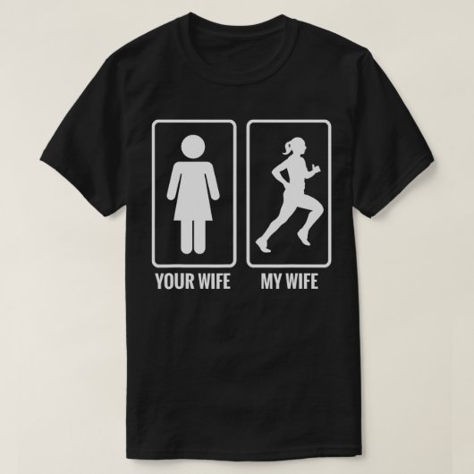 女房を俺の妻の走者に変えろ Tシャツ (デザイン正面)