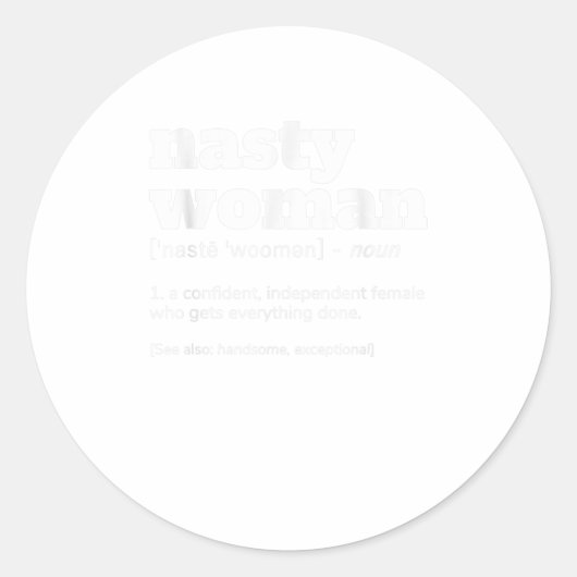 女扱いにく性 ラウンドシール (正面)