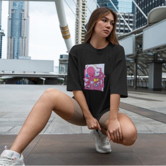 女数々のタコ Tシャツ