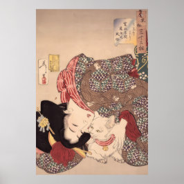 女日本のと猫の美術展1839年～1892年) ポスター