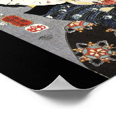 女日本のと猫c.1800年代の日本 ポスター (角)