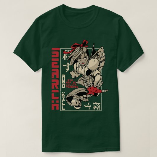 女日本のの子の戦士コスプレマンガ(2) Tシャツ (デザイン正面)