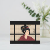 女日本のの子はがき ポストカード (スタンド正面)