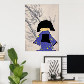 女日本のの子 ポスター (ホームオフィス)