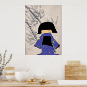 女日本のの子 ポスター (キッチン)