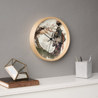 女日本のの子 壁時計