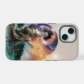 女日本のの電話事件 iPhone 15ケース (裏面横)