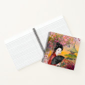 女日本の人手帳のシーン ノートブック (内部)