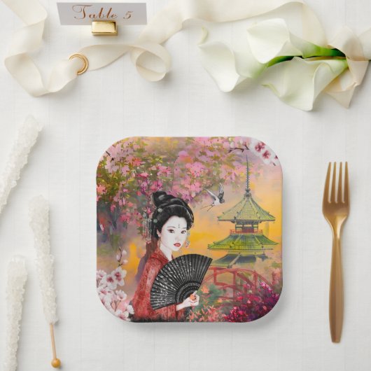 女日本の性の場面 ペーパープレート (ウェディング)