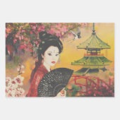 女日本の性の場面 ラッピングペーパーシート (正面3)