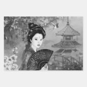 女日本の性の場面 ラッピングペーパーシート (正面2)