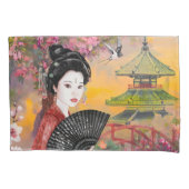 女日本の性の場面 枕カバー (正面左)