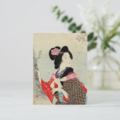 女日本の性レディ鈴木華村桜日本美術 ポストカード (スタンド正面)