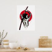 女日本の戦士 ポスター (キッチン)