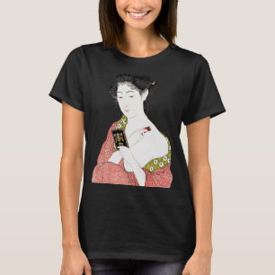 女日本の芸者新半賀浮世絵日本の Tシャツ