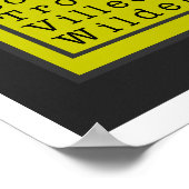 女書の子の炭のプリント ポスター (角)