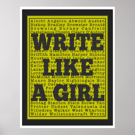 女書の子の炭のプリント ポスター (正面)