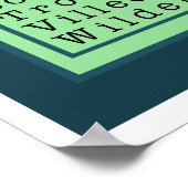 女書子の孔雀プリント ポスター (角)