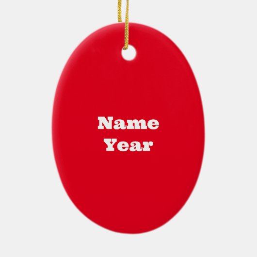 女最高ののベーカーのクリスマスオーナメント セラミックオーナメント (裏面)